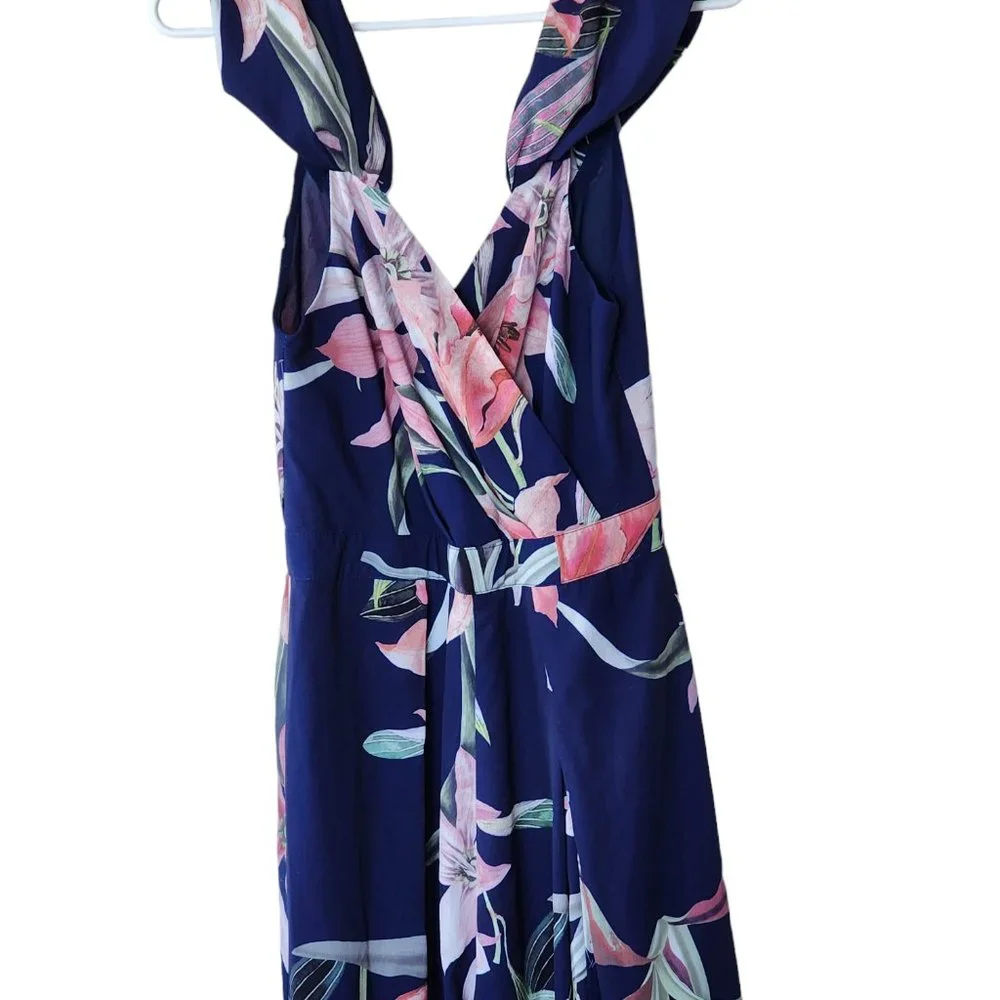 LORRAINE jumpsuit flared legs w long split (palazzo pants) size 8 - Picture 7 of 16